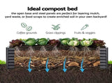 Green Fingers 2-in-1 Raised Garden Bed Kit 45cm Professional Depth Ergonomic 240cm Large Metal GARDEN-AG-45-12-FC2