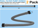1.5" x 20" Pool Hose Replacement, Pack of 2 - Compatible with Above Ground Pools Filter Pump Hoses, V1259-DP01-A-4352