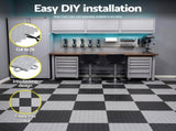 Giantz Garage Floor Tiles Interlocking PP Flooring 25PCS 30x30cm Grey GFT-30X30-25P-GR