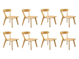 Levede 8x Dining Chairs Wooden Kitchen Chair CH1125-2-NTX4