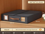2 Pcs Black Non-Woven Fabric Storage Box with Lid - Transparent Window, Moisture-Proo V888-ELOSUNG13777