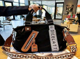 Minimalist Stylish Multi-Function Bag, PU Material, Contrast Stitching & Rhinestone, Shoulder / V1232-DJXK-DRL-001