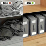 5PCS Foldable Bed Sheet Storage Box with Viewing Window, Your Neat Solution for Bedroom and Wardrobe V1232-SJTSNH001
