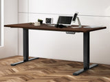 Levede Motorised Standing Desk Adjustable 140cm Walnut 1000x 1MM DH4948-140D-BKWA