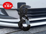 2SET 3.15T Sling Hook Heavy Duty Hammerlock/Slip Hook Kit With Swivel Winch & Safety Latch-Black V1181-SH-315T-BK