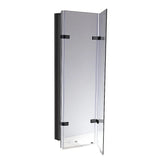 3 Fold Black Folding Bath Shower Screen Door Panel 1300mm x 1400mm V63-831511