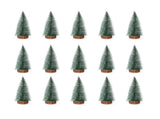 15 Pcs Miniature Xmas Tree White Snow Home Decoration Multi Purpose Desktop Mini Pine Tree for V1294-YM0901-3115240110013