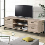 Artiss TV Cabinet Entertainment Unit 132cm Pine Tania LC-FURNI-TV01-OAK-AB