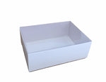 10 Pack of White Card Box - Clear Slide On Lid - 30 x 20 x 8cm - Large Beauty Product Gift Giving V382-10WHITEHAMP30X20X8