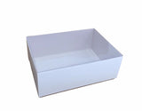 10 Pack of White Card Box - Clear Slide On Lid - 30 x 20 x 8cm - Large Beauty Product Gift Giving V382-10WHITEHAMP30X20X8