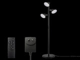 Emitto 3-Light LED Floor Lamp Dimmable Tree Lamp Remote Adjustable Living Room LI0596-BK-3-AU