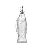 Fish Shaped Glass Oil Dispenser Bottle With Pour Spout Refillable Vinegar Soy Sauce Storage V1369-AZ3-W-14945