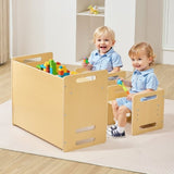VEVOR Weaning Table and Chair Set Montessori Toddler Desk with 2 Chairs Wood V952-ETDNZY265201MXF9VV0