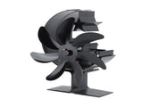 Heat Powered Stove Fan 7 Blade Moon Model Silent Operation Circulating Warm Air Highly Efficient Log V1294-YM0706-3114230120111