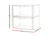 Artiss Clear Acrylic Display Case Box 2 Pack For Toys 54cm DS-27-CLX2
