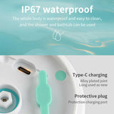 Purple Electric Bath Brush & Multi-Functional Massager - Long Handle Waterproof Body Cleansing Tool V888-ELOSUNG13451