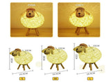 Dimming LEDs Night Light for Kids Cute Sheep Remote Controller Yarn-ball Design Hand-woven Lampshade V1294-YM0901-L4772GY-M-3