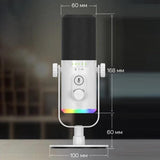 RGB Dynamic Gaming Microphone XLR/USB Interface for PC Streaming Podcast Recording Style 1 V1263-JX-7074-2