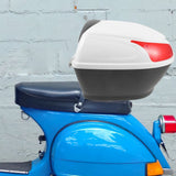 Motorcycle Tail Box Plastic Storage Case White 1 Set Riding Accessories Secure V1192-AZ-W-26903
