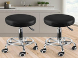 2x Levede Swivel Salon Barstool Hairdressing Black T4498-BKX2