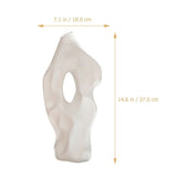 White Ceramic Vase Modern Minimalist Table Centerpiece Flower Arrangement Decor V1369-AZ3-W-18385