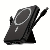 Portable Power Bank Digital Display Power Bank Built-In Cable Power Bank Power - Blue - Size 01 V1403-876-81900-BLU-01
