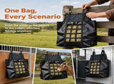 Horse Feed Hay Net with Metal Rings Durable Hay Feeder Bag for Stables, Trailers & Travel, V1107-CS-QFLCCE6