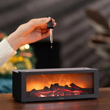 150ml White Humidifier with Fireplace Flames, 7-Color LED, Aromatherapy Diffuser, Remote Control, V1188-MS-325-0195
