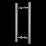 Round 300mm Push Pull Stainless Steel Door Handle Entrance Entry Shower Glass V63-831861