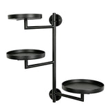 Rotating Window Wall Plant Holder 3 Tiered Metal Floating Shelf for Flower Pots Presents Home V1294-YM0901-3115250103311