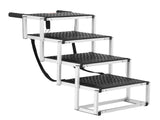 Dog Stair for Cars 4-step Folding Dog Steps Aluminum Loads up to 150 lbs, Foldable 24-25.4 in V952-KZDGLT4STEP16LGG3V0