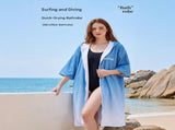 2 pack Quick Dry Microfiber Surf Poncho Towel- Hooded Changing Robe with Zipper V888-ELOSUNG56320-3