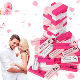 Block Tower Jenga Game - Jenga Couples - Valentine's Day Tumbling Tower Jenga Game - Party Favor V1188-ZXY-131-288