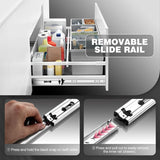 Heavy Duty Drawer Slide With DAmper Drawer Slide 120Kg Load Capacity Ball Bearing 1 Pair V1188-MS-227-1748