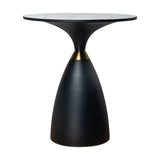 Midnight Elegance Drum Side Table V264-TAB-729S-WHE-BK-1