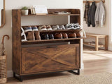 Levede Shoe Cabinet 2 Flip Drawers Storage Organiser Removable Shelf Hallway EA0294-WA-2-AU