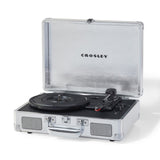 Crosley Cruiser Bluetooth Portable Turntable - Silver Bundled Majority D40X Bluetooth Speakers V398-CR8005FMY-SI4