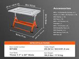 Welding Table 30" x 20", 400lbs Load Capacity Steel Welding Workbench Table on Wheels, Folding Work V952-KZDHZ400LB302X80EV0