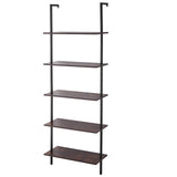 Ladder Shelf, 5-Tier Bookshelf 24x11.8in, Open Wall-Mounted Ladder Shelf with Metal Frame,Storage V767-VVR-JSGZWJFGHMBHOYOVAV0