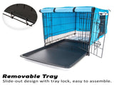 Wire Dog Cage Crate 48in with Tray Cushion Mat BLUE Cover Combo V274-PET-WCCVCU48-BU