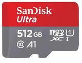 SanDisk 512GB Ultra MicroSDXC UHS-I Memory Card - 150MB/s -Capacity 512GB - Compatibility V1202-V2-FMS-MSDUL-512G3