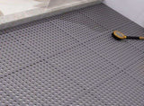 10PCS Suction Cup Floor Mats Anti Slip Plastic Mosaic Bath Mat for Kitchen Bathroom Grey V1294-YM0716-3112220042311