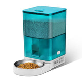 Smart Pet Feeder with WiFi and Button Control, 4L Automatic Cat and Dog Food Dispenser with V1341-ZY-68BVQU6H-BLUEGREEN-BUTTONVERSION