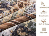 Enchanting Lace boho green Quilted 3 Pc Bedspread & Pillow Cover Set V745-MAC081017Q13U