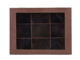 Wooden Tea Storage Organizer with Clear Acrylic Top Window 9 Compartments Eco Friendly Tea Bag V1294-YM0901-3117240213612