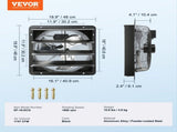 Shutter Exhaust Fan, 406 mm /16inch with Temperature Humidity Controller, EC-motor, 1747 CFM, V952-BYCSPQSDJEC16PFKWV3