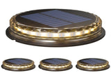 4pcs Ground Lights LED Warm Light Outdoor Disk Lights IP68 Waterproof Underground Lights V1294-YM0901-H39905-4