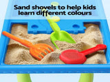 Keezi Kids Sand and Water Table Windmill Shovel Outdoor Sandpit Toys Beach Play PLAY-WINDMIL-BU