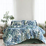 Ardor Palms Blue Polyester Cotton Quilt Cover Set King V442-INT-QUILTCS-PARADISEPALMS-BLUE-KI