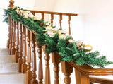 Christmas Decorations with Lights Battery Operated - Outdoor Garland for Mantle, Lighted V1369-AZ3-W-05583